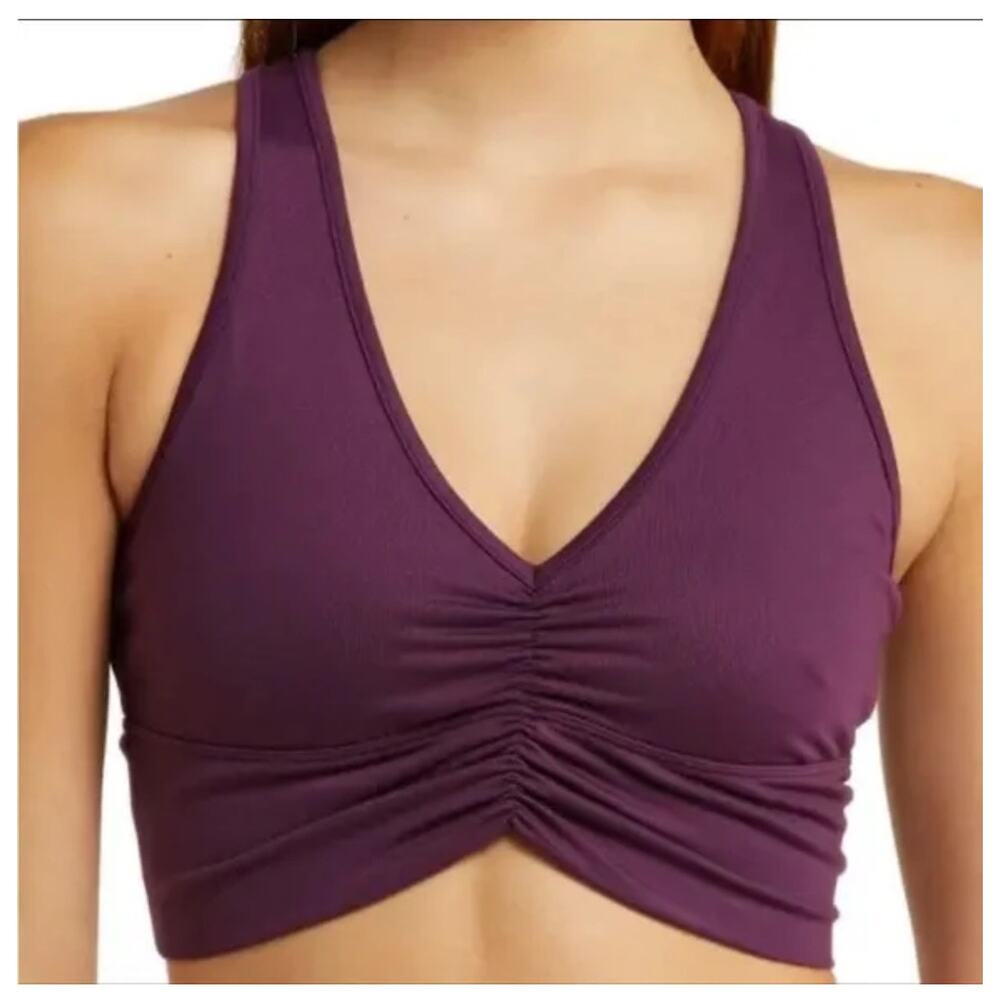 ALO Yoga wild thing dark plum purple Bra